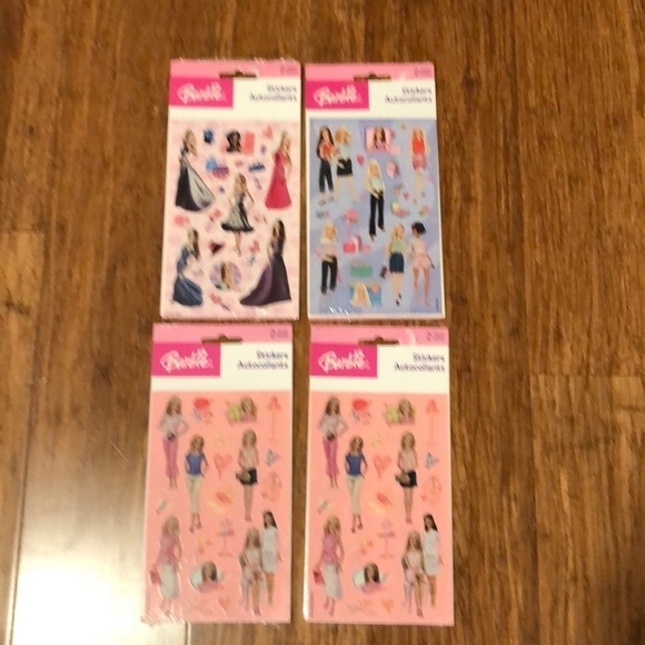 NWT Bundle of 4 packages of Barbie Stickers (2 sheets/ package) - Picture 2 of 12